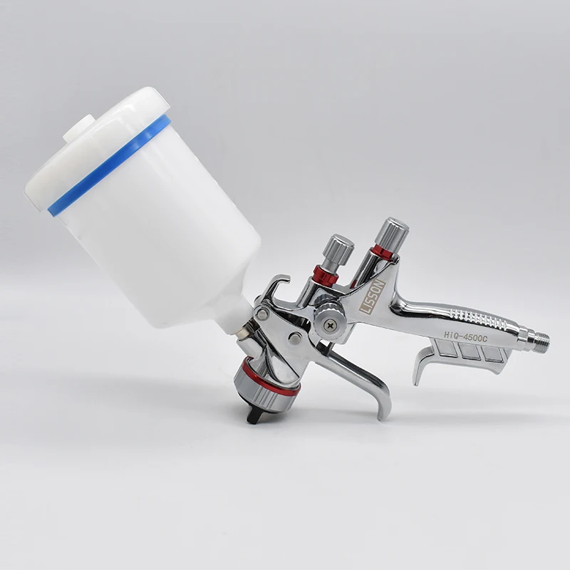 4500C Spray Gun LVLP High Quality LISSON Painting Gun 1.3mm Nozzle Paint Gun Water Based 600cc Cup Air Spray Gun Airbrush