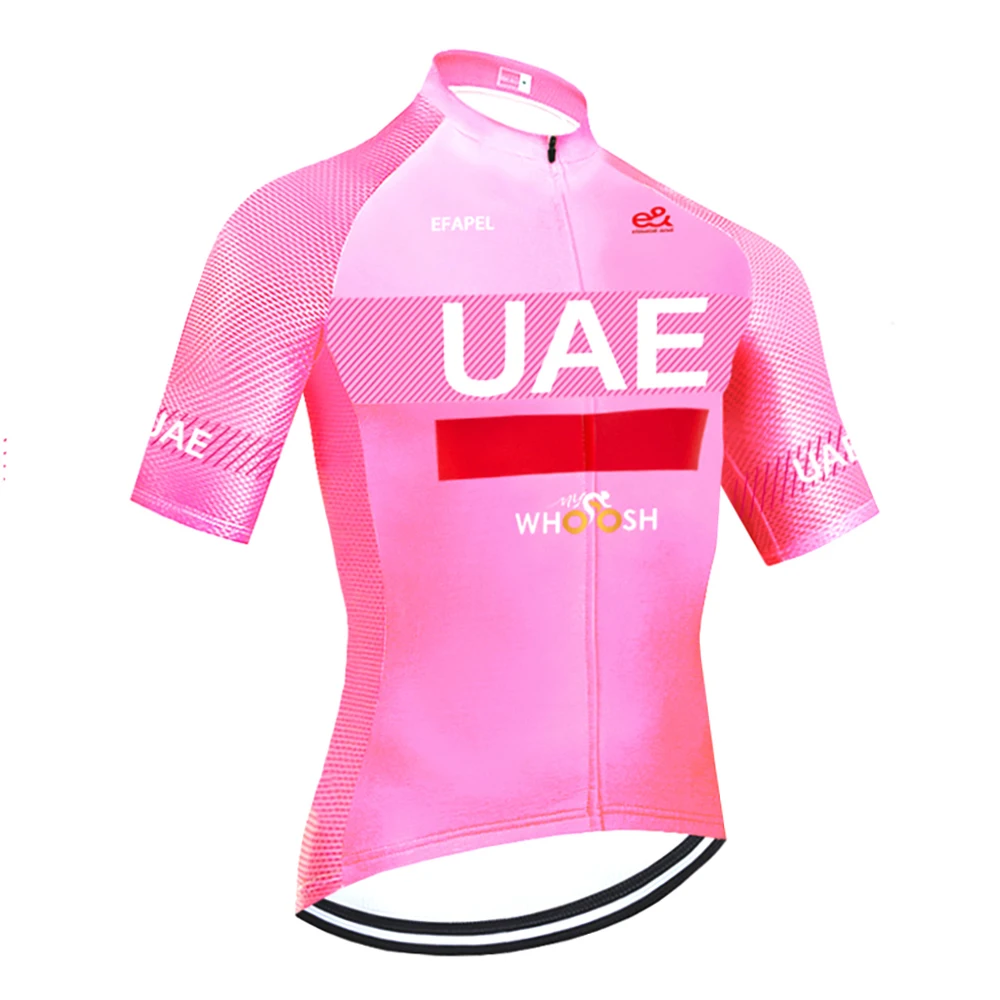 Nieuwe Italia Wielertrui Roze Uae Team Fietsshirt Shorts Set Ropa Ciclismo Mannen Vrouwen Zomer Pro Fiets Maillot Kleding