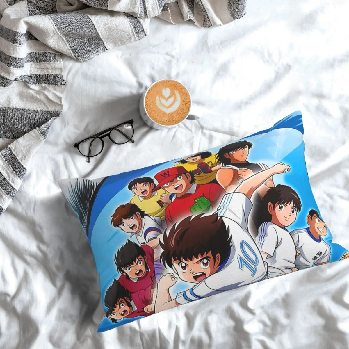 Japan Football Manga Captain Tsubasa Rectangle Pillowcase Cushion Cover Decor Bedroom Bed Home Comfort Throw Pillow