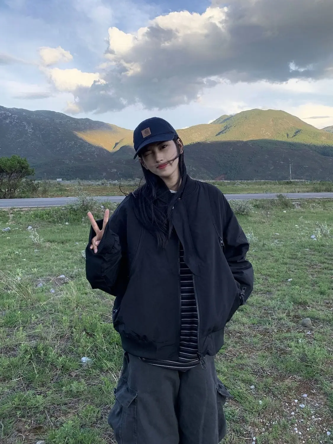 

Bomber Jackets Womens Jacket Ladies Autumn-Winter Denim Embossed Stitching Harajuku Innovative Personality Decorative Blends Ins