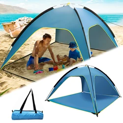 Quick Automatic Opening Beach Tent Sun Shelter UV-protective Tent Shade Lightwight Pop Up Open for Outdoor Camping Fishing