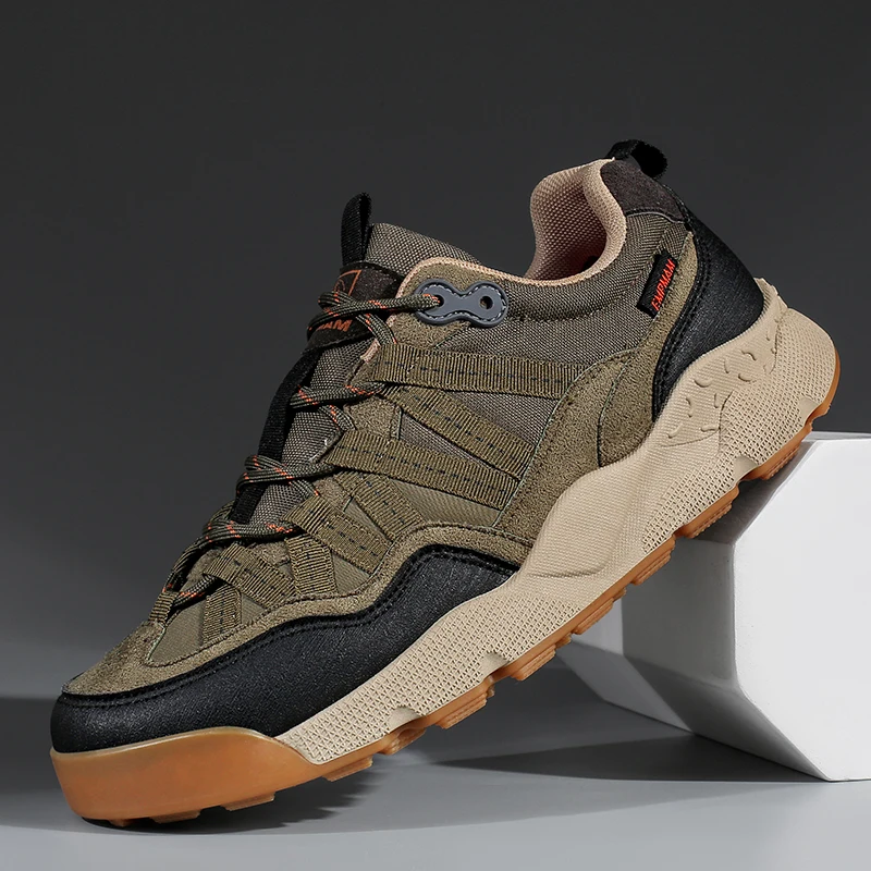 Men's Hiking Shoes Mesh Outdoor Shoes Wear-resistant Men Trekking Walking Sneakers Mountain Climbing Camping Trainer Sports Shoe