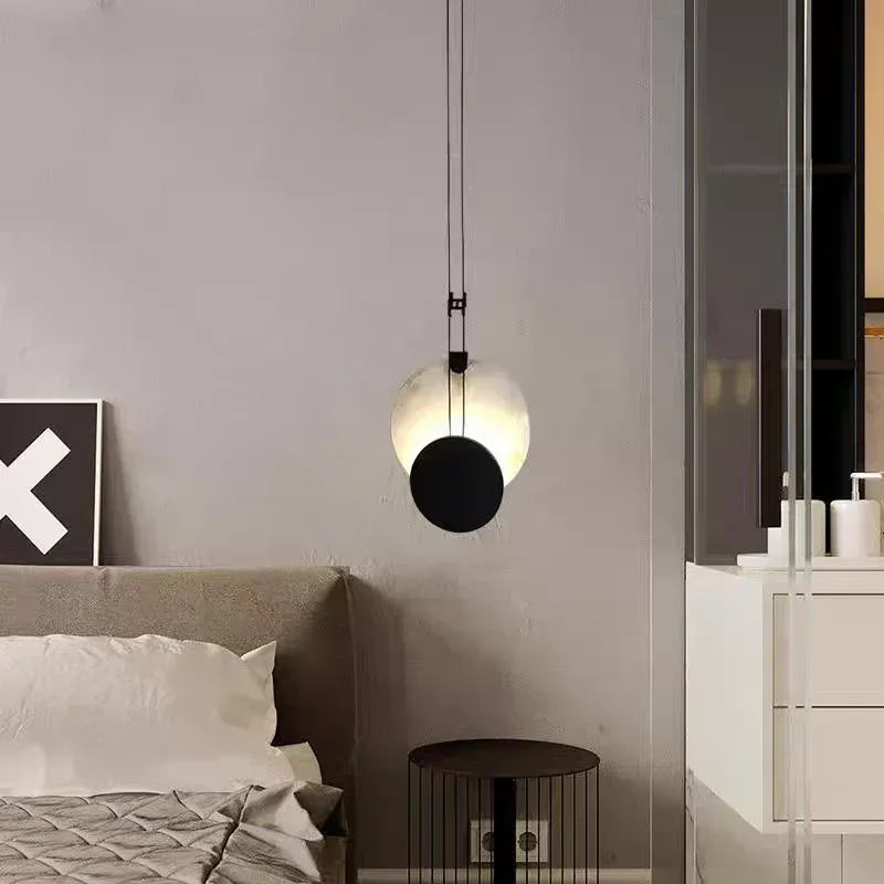 Nordic Style Luxury Marble Chandelier Suitable for Bedroom Bedside Study Tea Room Indoor Decoration Atmosphere Pendant Light