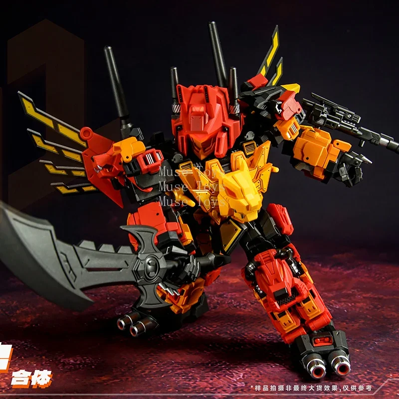 Auf Lager! Laser Cat Transformation Steel Head Alliance Steel Kiddy Party JGM-SKP01 Predaking 17CM 5in1 Actionfigur