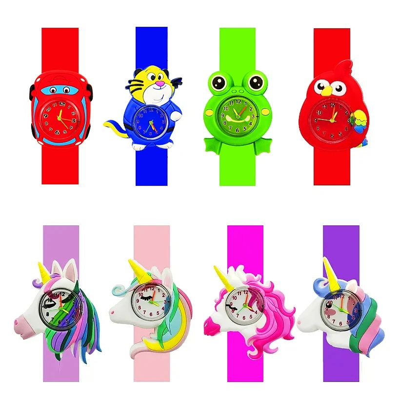 Cartoon 3D Animals Children Watches Birthday Party Gifts Girls Boys Kids Digital Electronics Watches Study Time Clock Toys