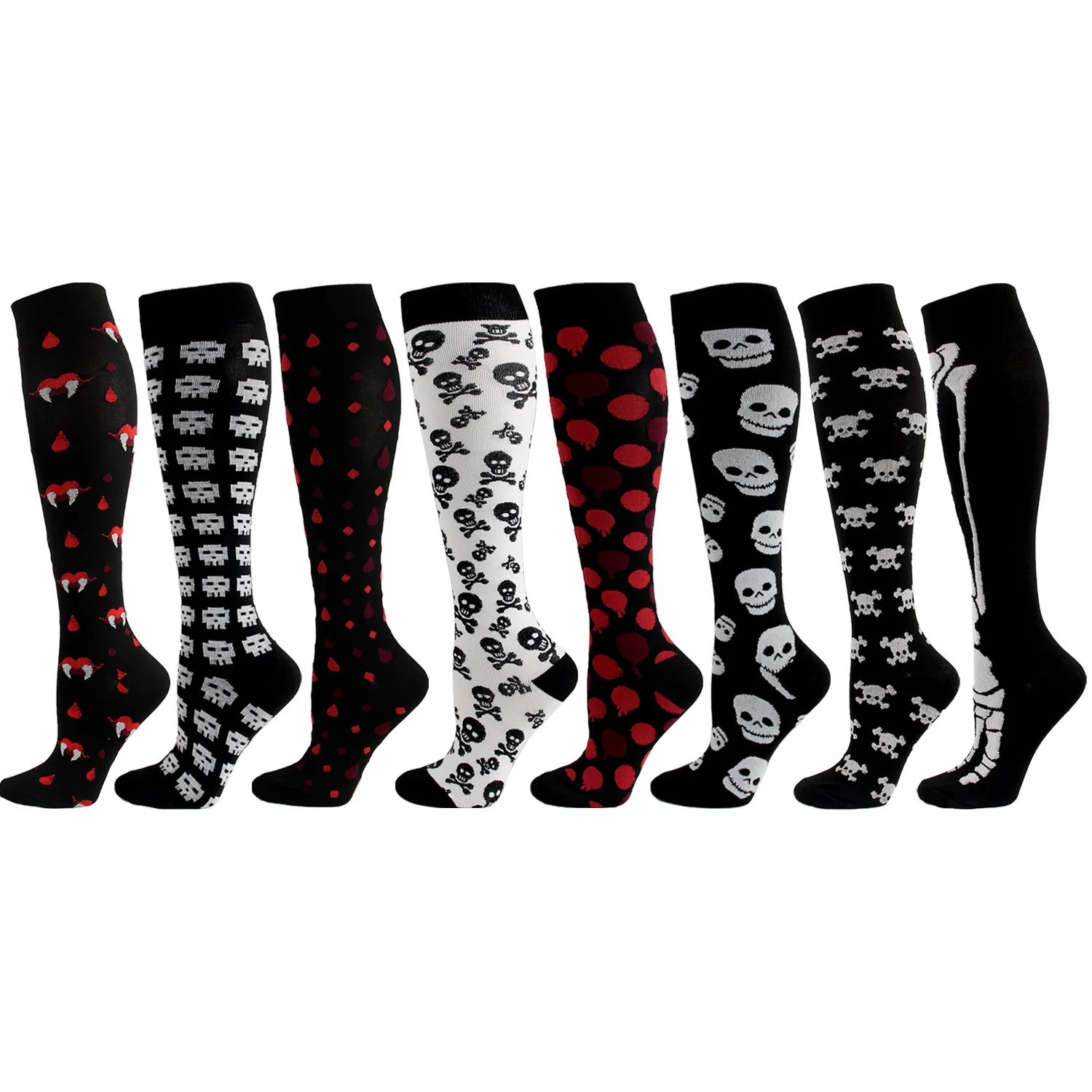 Men Pressure Socks Keleton Compression Stretch Running Travel Climbing Protect Joints Stock Women Socks