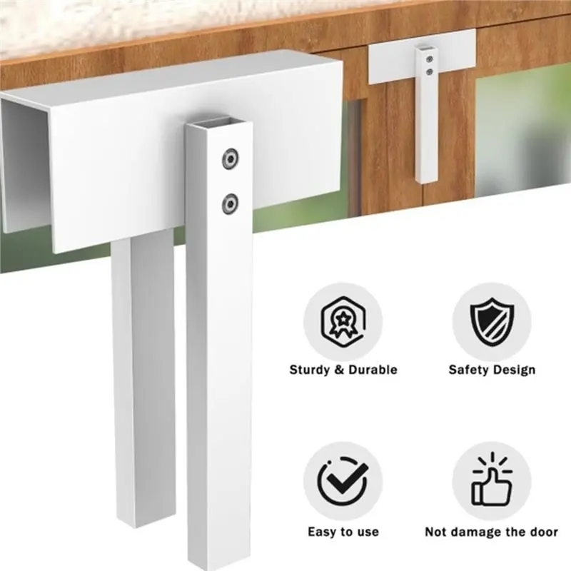 A98E-Bifold Door Lock For Metal Double Door Child Safety Childproof Pet Proof Out Of Closets,Pantry Cabinets Bifold Door Lock