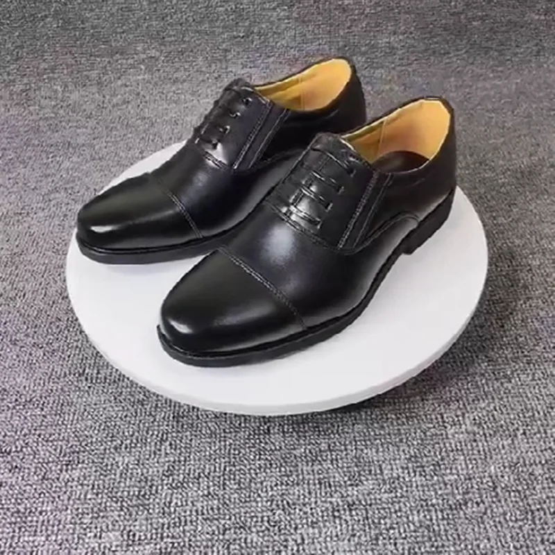 New Style Formal Three-joint Leather Shoes, Business Casual Leather Shoes, Breathable Non-slip Shoes, Three-joint Men's Shoes