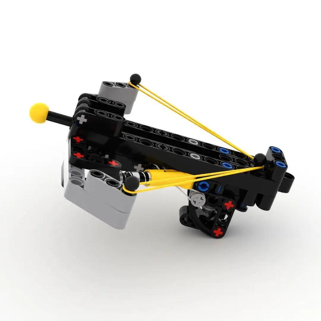 MOC Mini Crossbow Building Blocks Set, Shootable DIY Mechanical Tech Model Kit, Little Engineer Toy