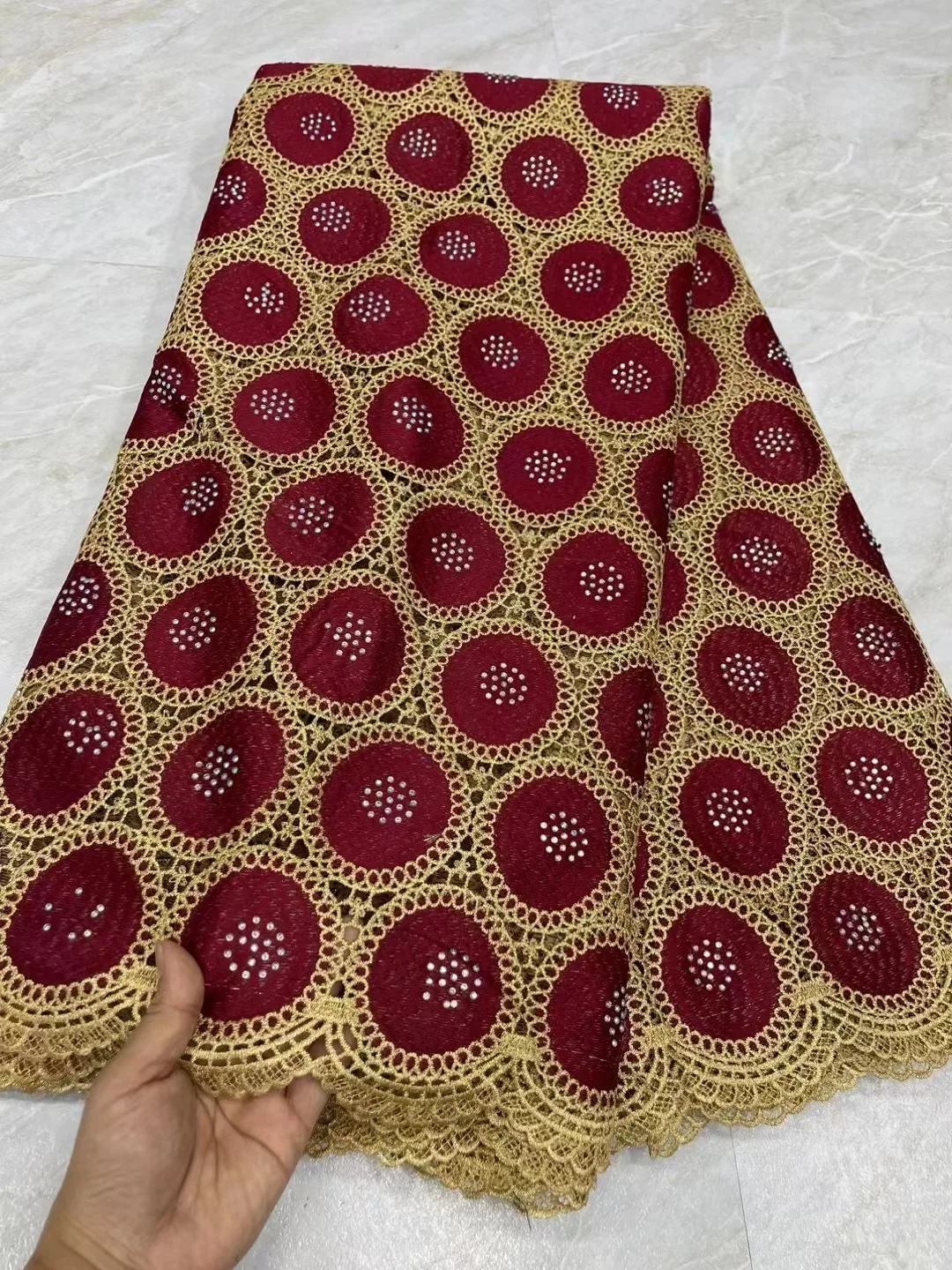 Unique Guipure Multicolor African Water Soluble Sequins Net Lace Fabric High Quality Nigerian Cord Embroidered Fabric For Party