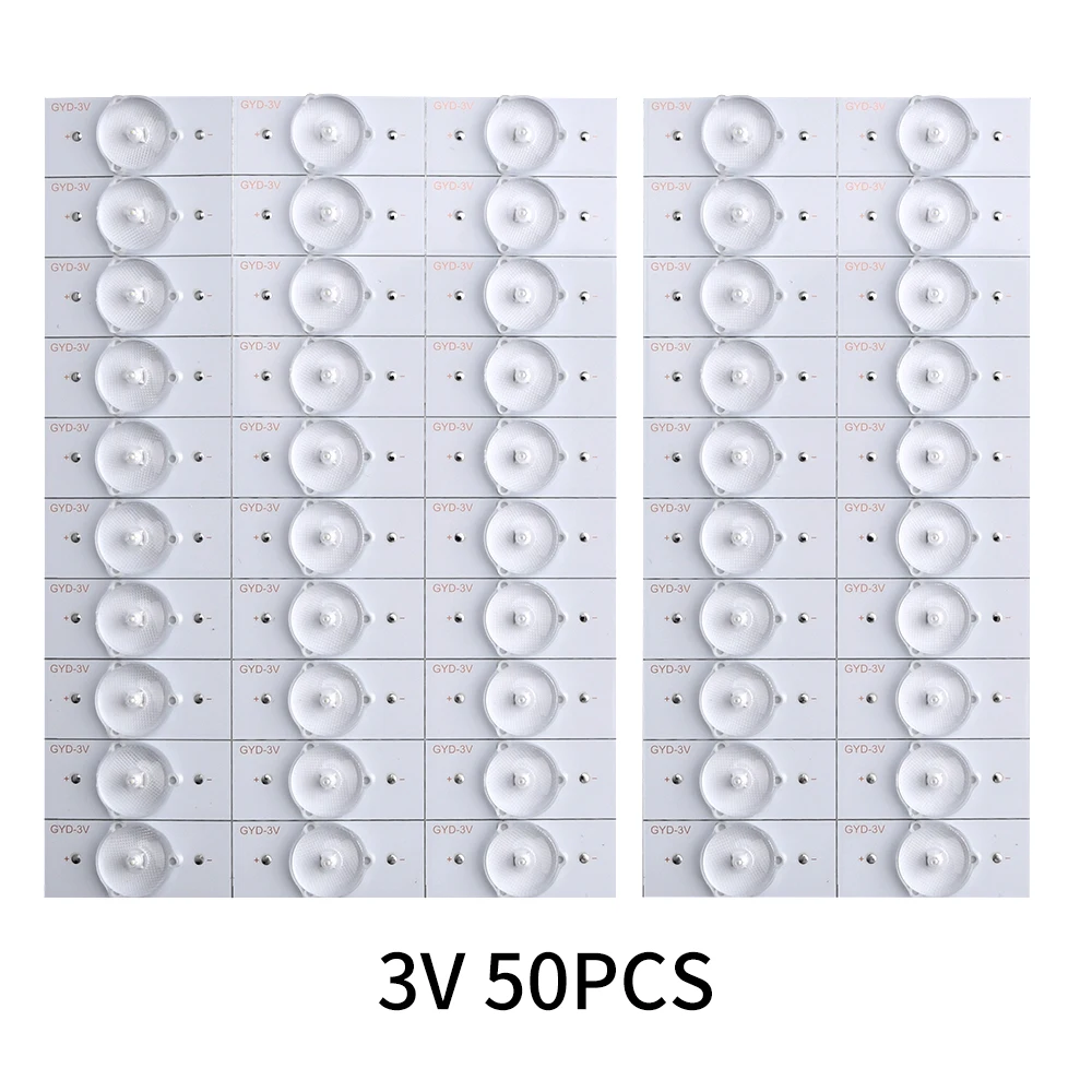 3v 6v smdランプビーズ,光レンズ付き,32〜65インチ,LED TV修理用,2mケーブル付き,LEDバックライトストリップ