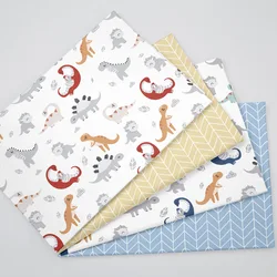 Cartoon Dinosaur Printed Patchwork Quilting Tissus Cloth DIY Sewing Handmade Baby&Child Dress Toy Tecido Tilda Cotton Fabric