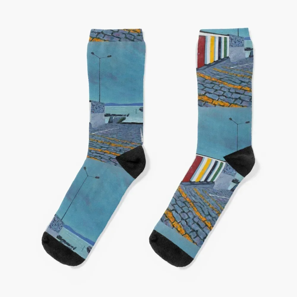 Enniscrone Pier, County Sligo, Ireland Socks hip hop Soccer bright garter summer Boy Socks Women's