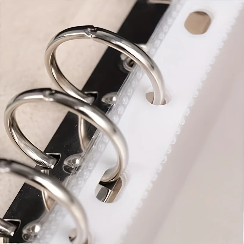 100 عبوة من أكياس الملفات البلاستيكية الشفافة ذات 11 فتحة، متوافقة مع 3 حلقات، واقيات المستندات بحجم A4، لا حاجة للكهرباء #5