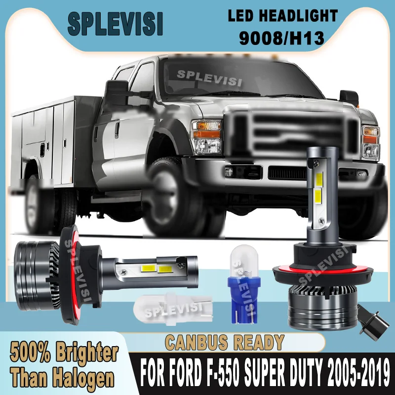 Wide Compatibility + Energy-efficient 50000hrs LED HEADLIGHT For Ford F-550 Super Duty 2005 2006 2007 2008 2009 2010 2011-2019