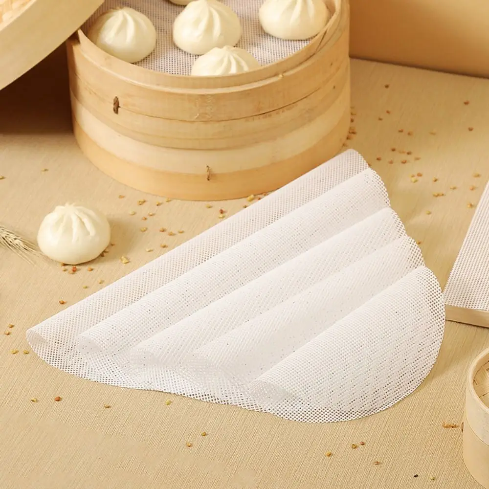 Multifunction Non-Stick Round Steamer Mesh Pad Thickened Reusable Steamer Mat Kitchen Baking Accessories Food Fruit Dryer Mats