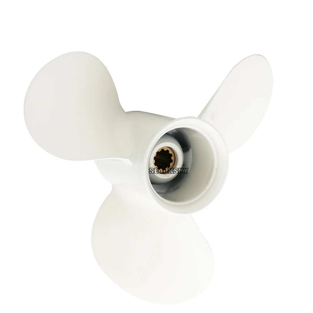 Propeller 9 7/8x14-F For Yamaha Outboard Engines 20HP 25HP 30HP F20 F25 F45 10 Tooth Spline RH 664-45952-00-EL