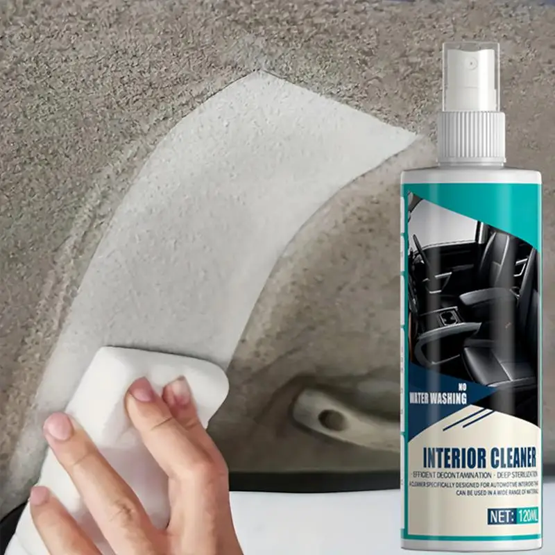 Car Cleaning Spray Interior Car InteriorSeat Cleaner 120ml Interior Detailing Cleaning Agent Auto Interior Cleaner Foam For Car