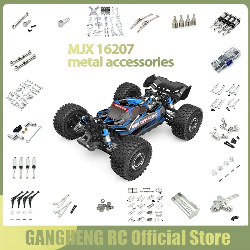 Aluminum Alloy Suspension Arm  Cup Set Upgrade Metal Parts Accessories for Mjx Hyper 1/16 Go  RC Car 16207 16208 16209 H16 H16BM