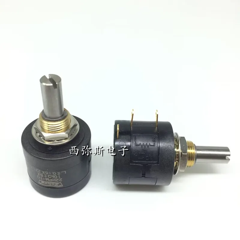 1PCS，Multi-coil wire wound potentiometer，22HPM-10 1KΩ 2KΩ 5KΩ 10KΩ，Can rotate 3600 degrees