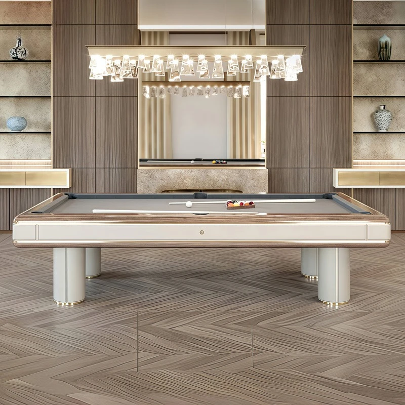 Pool Table, Luxury Home Billiard Table, American 8-Ball 9-Ball Standard Size, High-End Villa Mansion Game Table