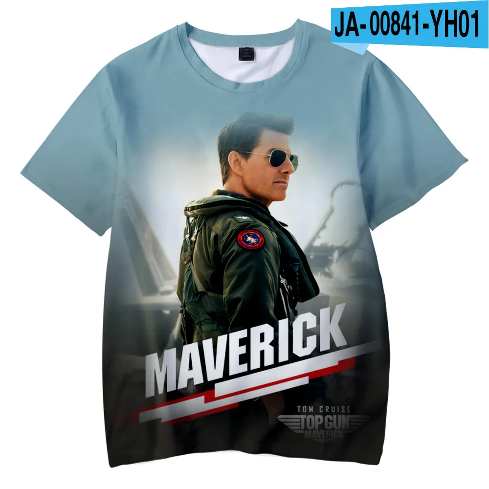 The New Men\'s T-Shirt Top Gun 2 Maverick Balaclavas Casual Fashion 3D Printed Summer Children\'s Role-Playing Leisure T-Shirt