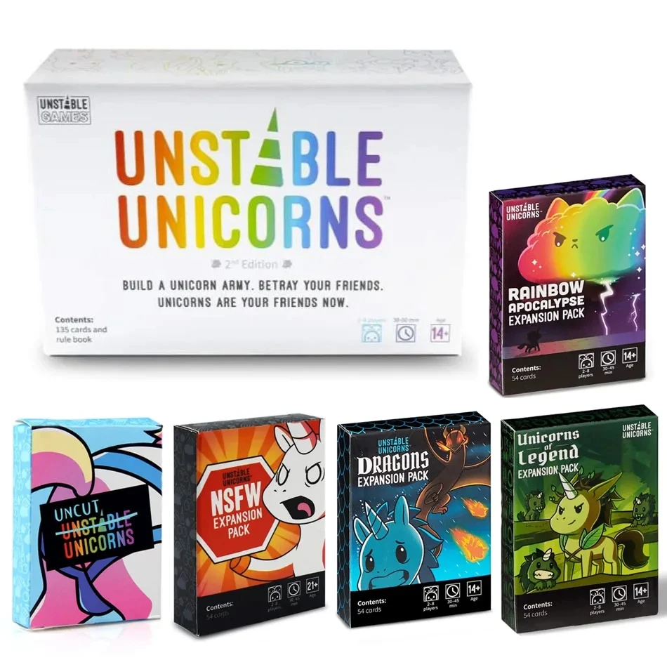 New Unstable Unicorns Board English Family Party Expansion Basic version Of Classic Board Games