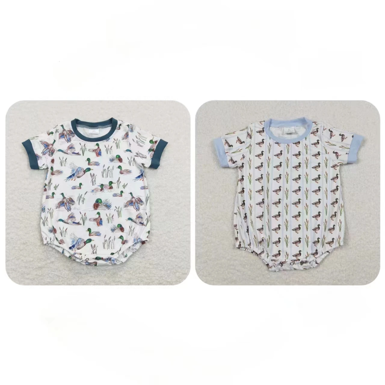 

Wholesale Toddler Baby Boy Short Sleeves Romper Newborn Summer Ducks Bubble One-piece Kids Children Clothing