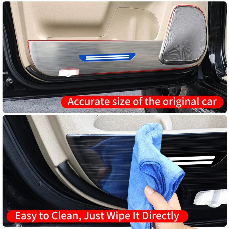 

Toyota Land Cruiser Prado LC 150 2010-2023 Car Door Kickplate J150 interio Horn cover Protective Cover Decoration Accessories