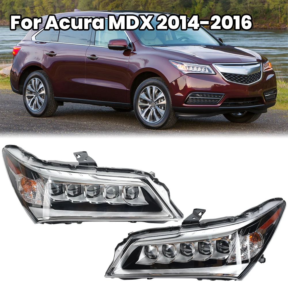 

Светодиодная фара для Acura MDX 2014 2015 2016, дневные ходовые фары DRL, указатель поворота, прямая замена аксессуаров 33150TZ5A01