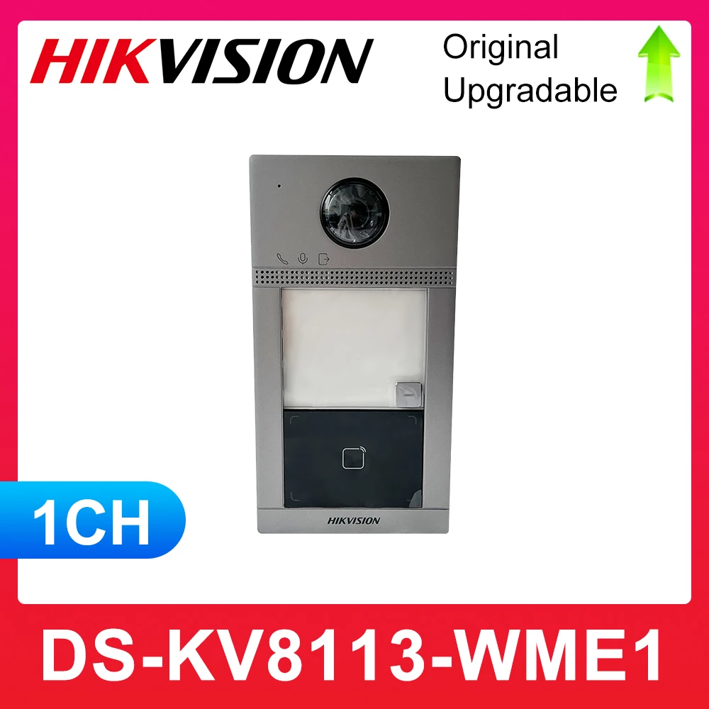 Hikvision-wi-fiビデオインターホン,外部ステーション,制御サポート,2つのロック,エネルギーまたはフラッシュ,DS-KV8113-WME1