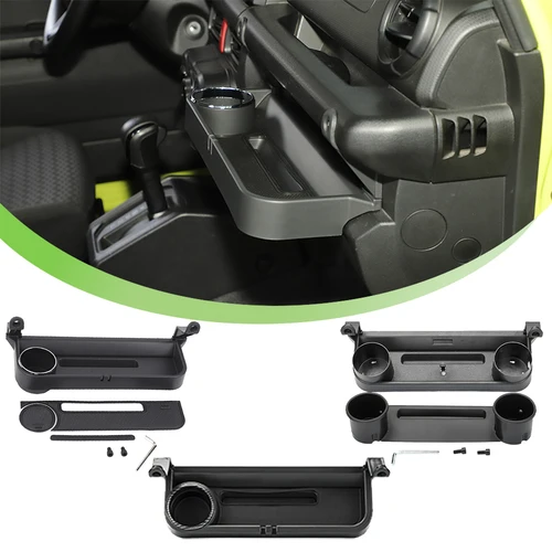 Caja organizadora de almacenamiento con asa para pasajero de coche, bandeja expandida para Suzuki Jimny 2019 2020 2021 2022 2023 2024 2025, accesorio Interior