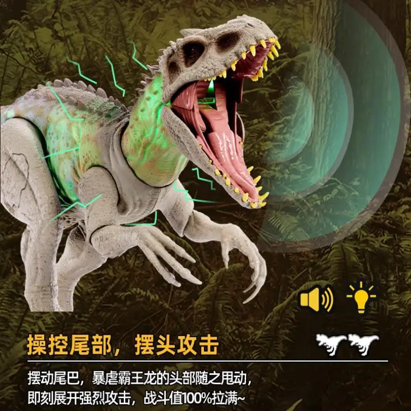 Jurassic World Hill Series Tyrannosaurus Rex Dinosauro Giocattolo Suono e luce Caratteristiche Meitai Genuino Action Figure per bambini