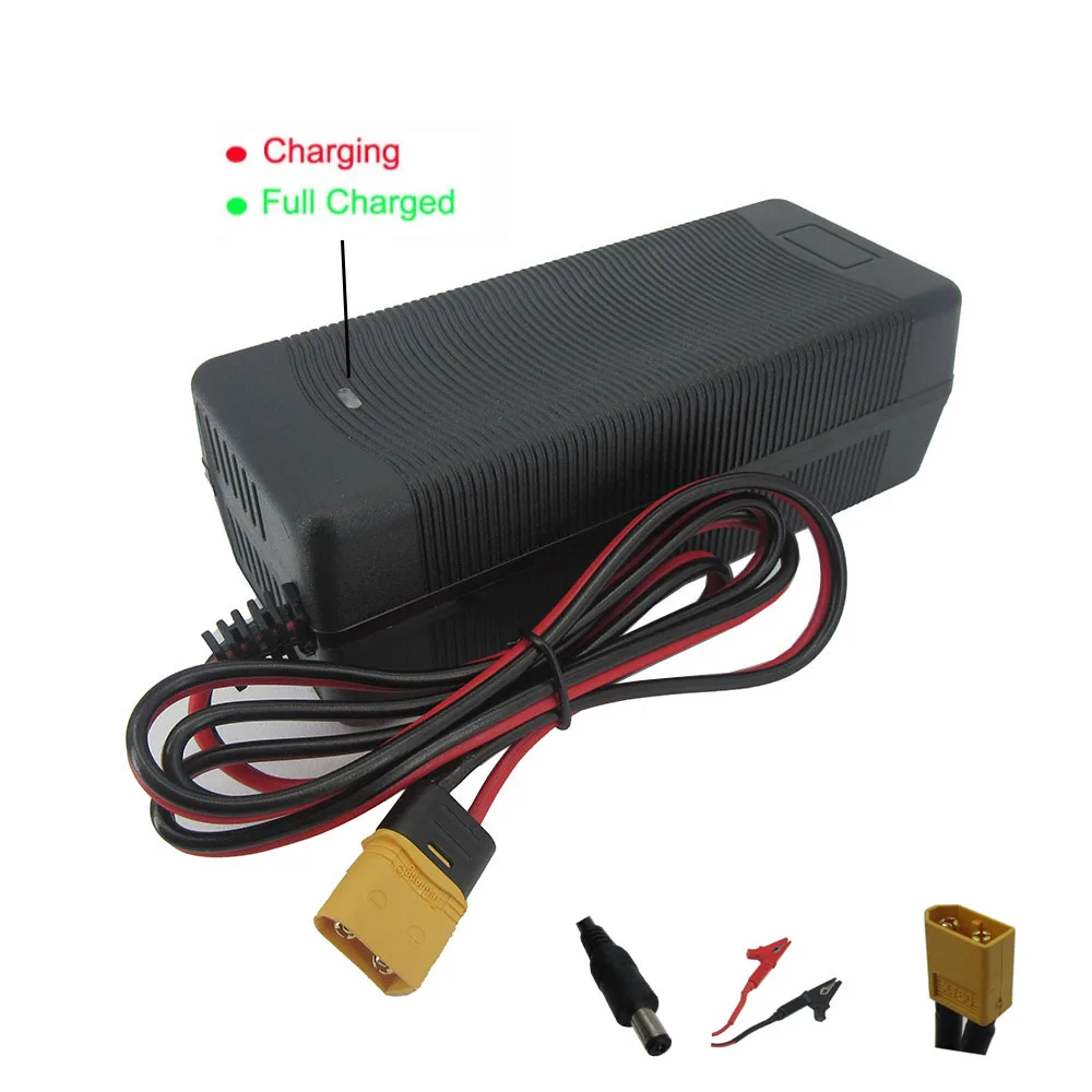 12.6V 10A Lithium Battery Fast Charger 12V 12 Volt XT60 Connector For 3S 12 Volt Li ion Solar System RV Bateria Charger