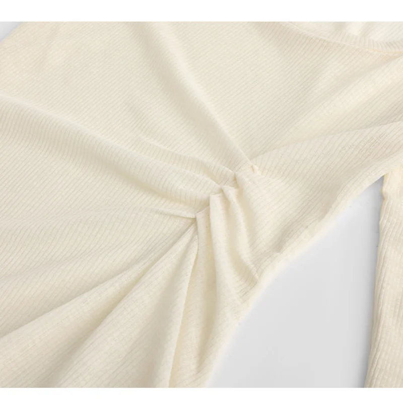 قميص بيلاتيس لليوجا للسيدات خفيف الوزن ورقيق محبوك وسريع الجفاف وأكمام طويلة مع طيات جانبية ملابس رياضية بقصة ضيقة #5