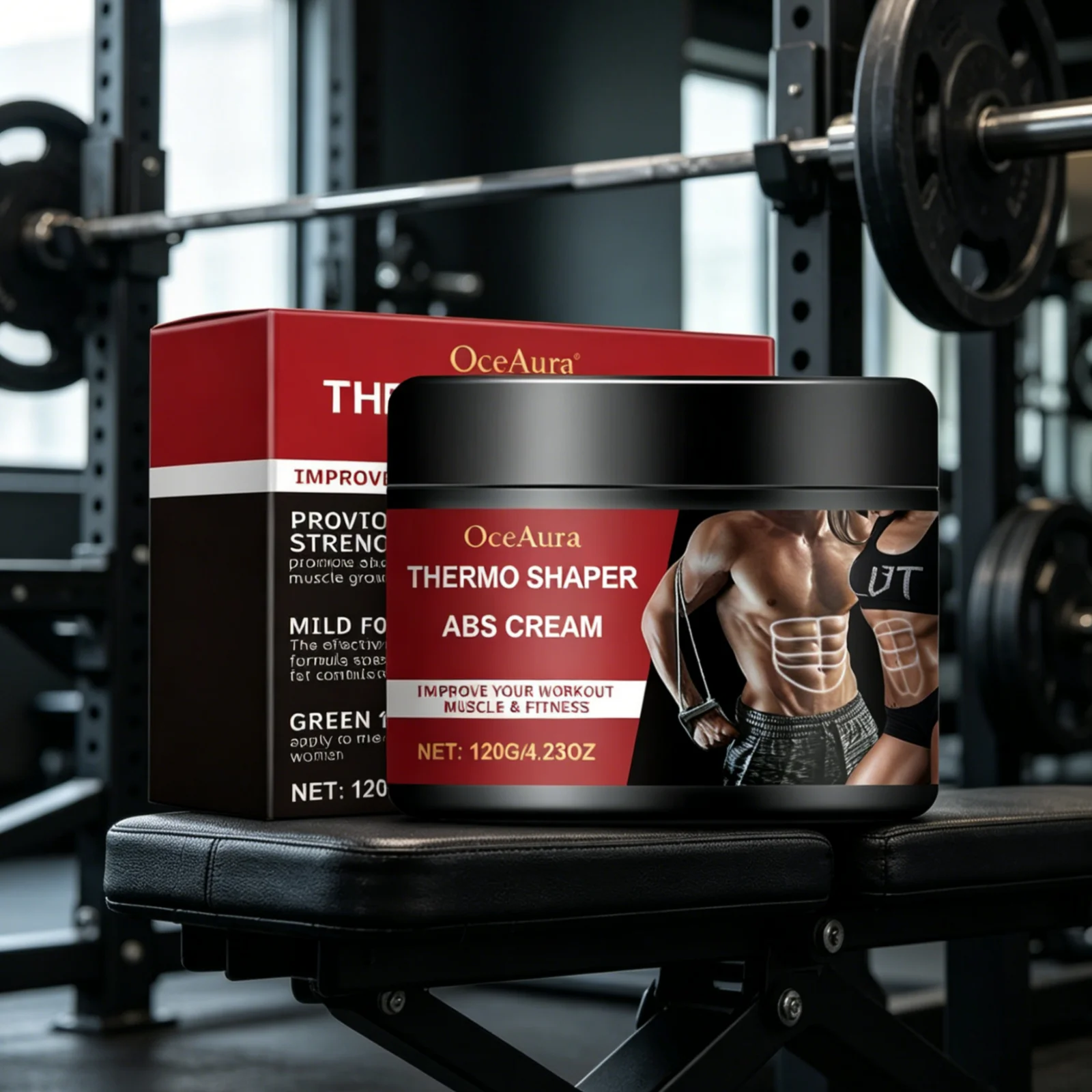 OceAura Thermo Shaper Abs Cream Soften Skin Firming Improve Skin Elasticity Deep Moisturizing Gentle Abdominal Muscle Cream 120g