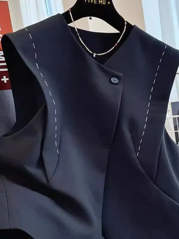 Extra Large Size 150kg European New Chinese Style Suit Vest Jacket Men's And Women's Autumn And Winter Sleeveless Vest