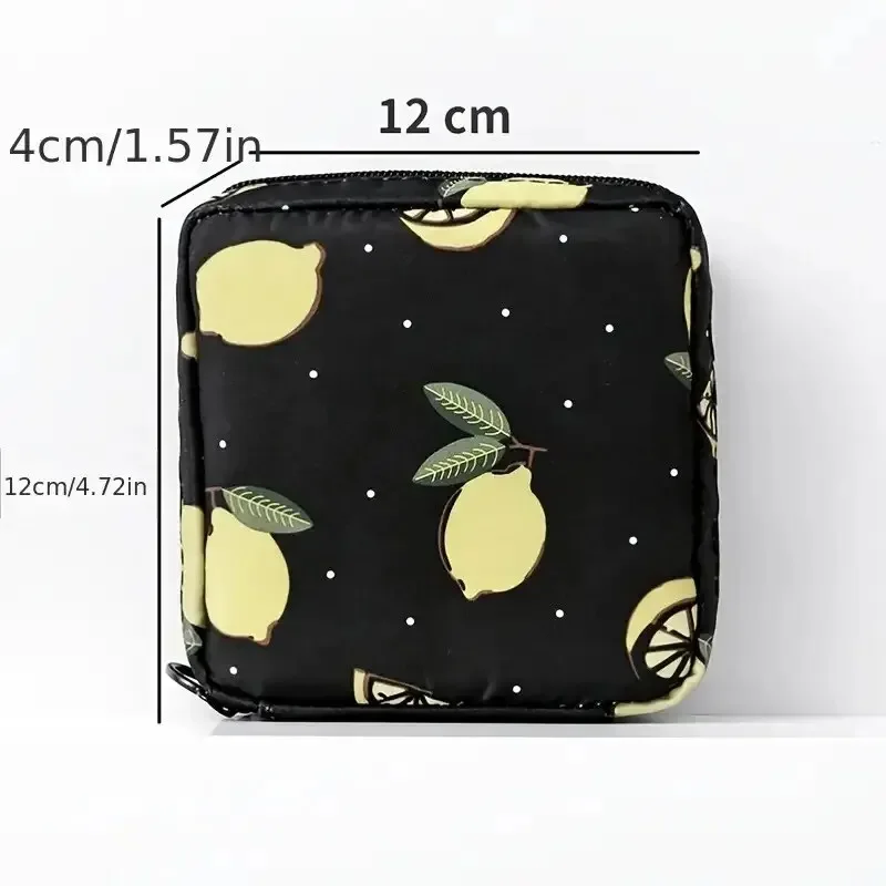 1PC Zero Wallet Sanitary Napkin Storage Bag Portable Simple Cartoon Cute Large Capacity Sanitary Cotton Portable Storage Bag