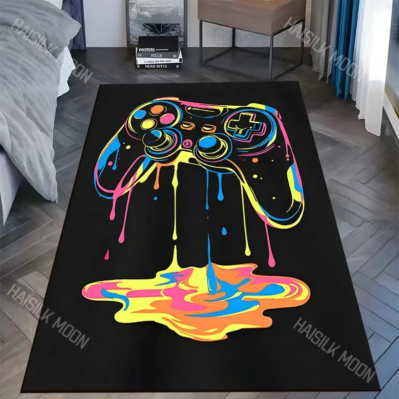 Knight holding sword, standing among flowers Carpet for Living Room Bedroom Sofa Home Decor Rus Non-slip Floor Mat Luxury Gift