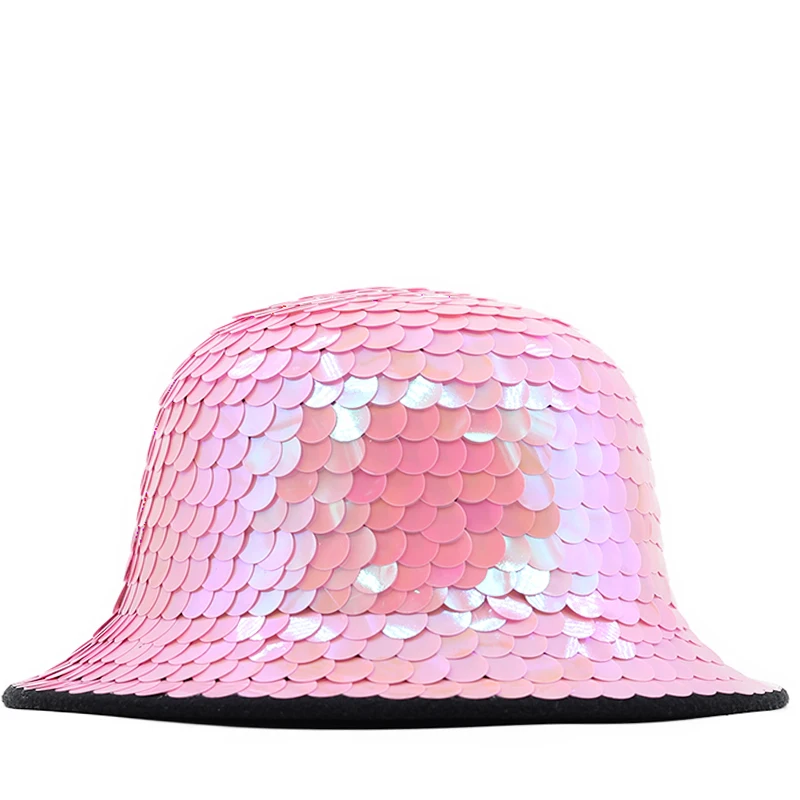 

Glitter Mirror Disco Bucket Hat Stunning Disco Ball Hats for DJ Glitter Sequins Bucket Hat for Club Stage Bar Party Dance