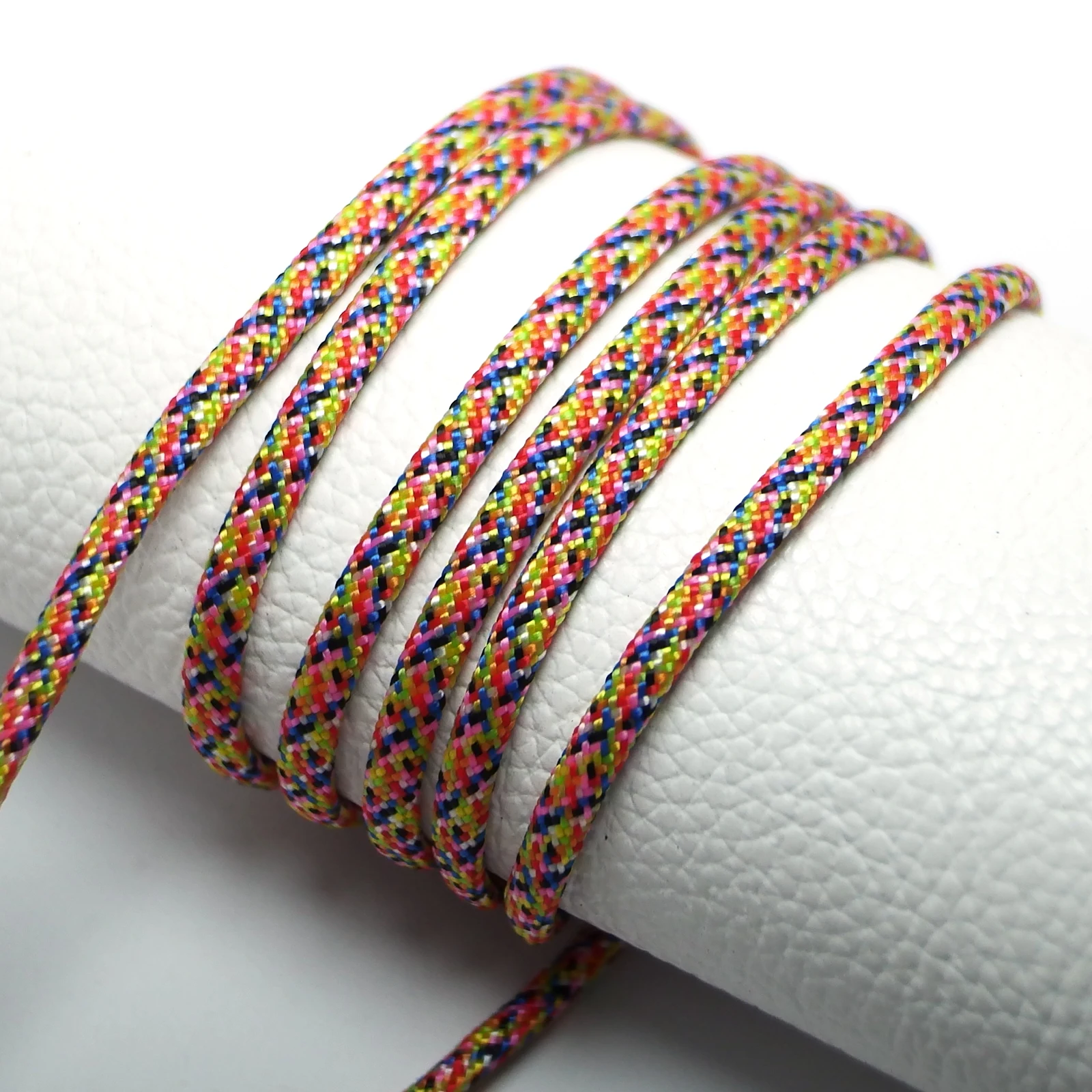 4mm Drawstring Rope, Multicolor Braided High strength Wear-Resistant Rope, Shoelace Belt Making，DIY Paracord Cord