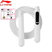 Li-ning-cuerda para saltar Unisex con forro de entrenamiento para ejercicio físico, cuerda para saltar ajustable AQEU067