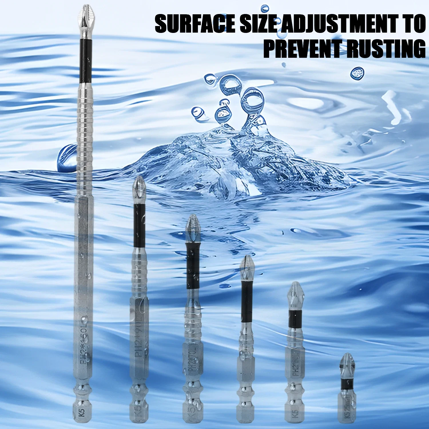 K5 Strong Magnetic Screwdriver Drill Bit Set Non-slip Alloy Steel Cross Head Impact Resistant Bits Electric Screwdriver Tips