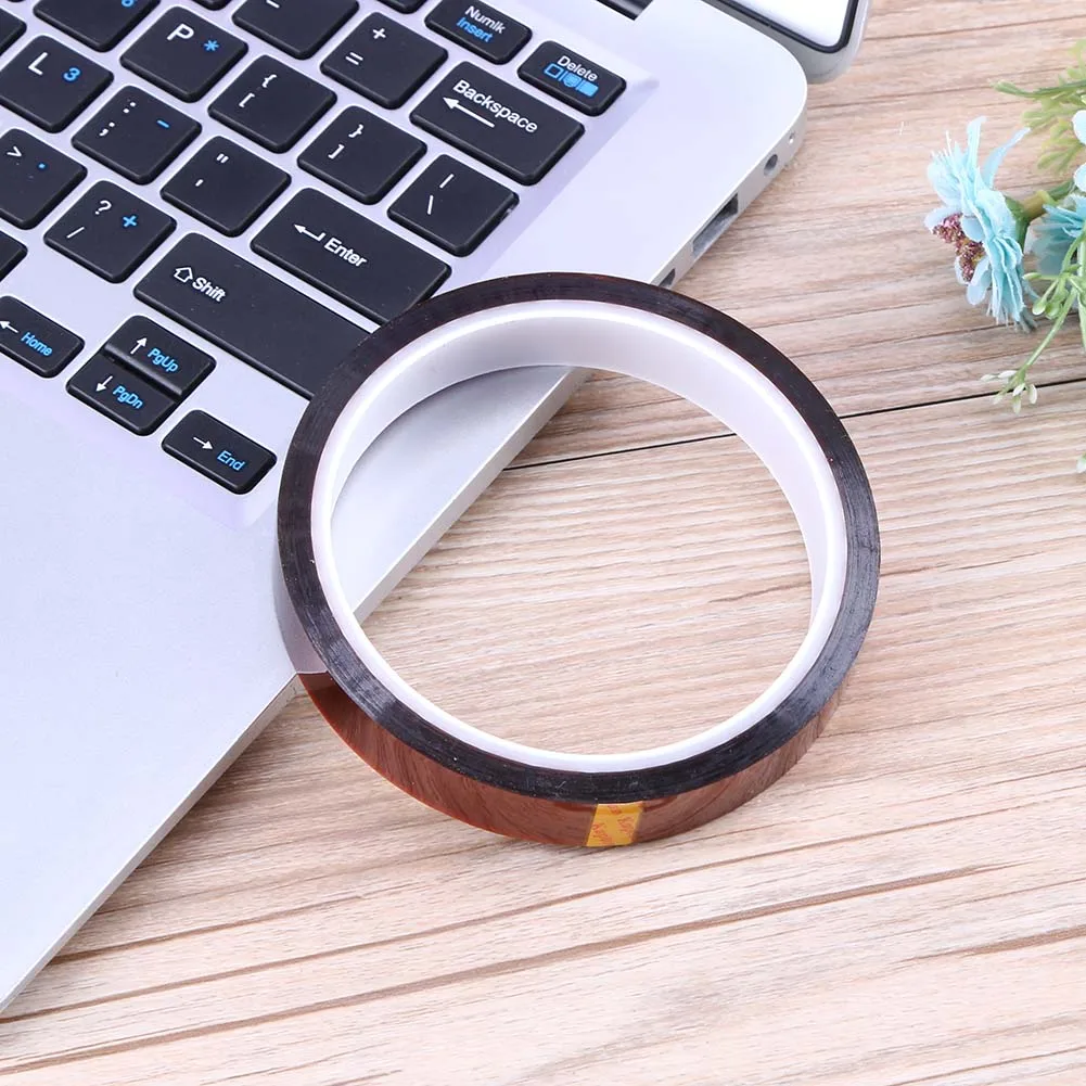 30m Length 3/4/6/8/10/12/15/30/50mm Width Gold Thermal Insulation Tape