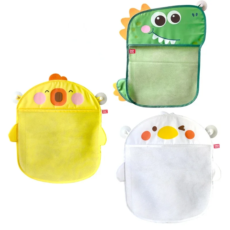 Baby Bath Toys Dinosaur Animal Mesh Net Toy Storage Bag Strong Suction Cups Bath Game Bag Bathroom Organizer Water Toys for Kids