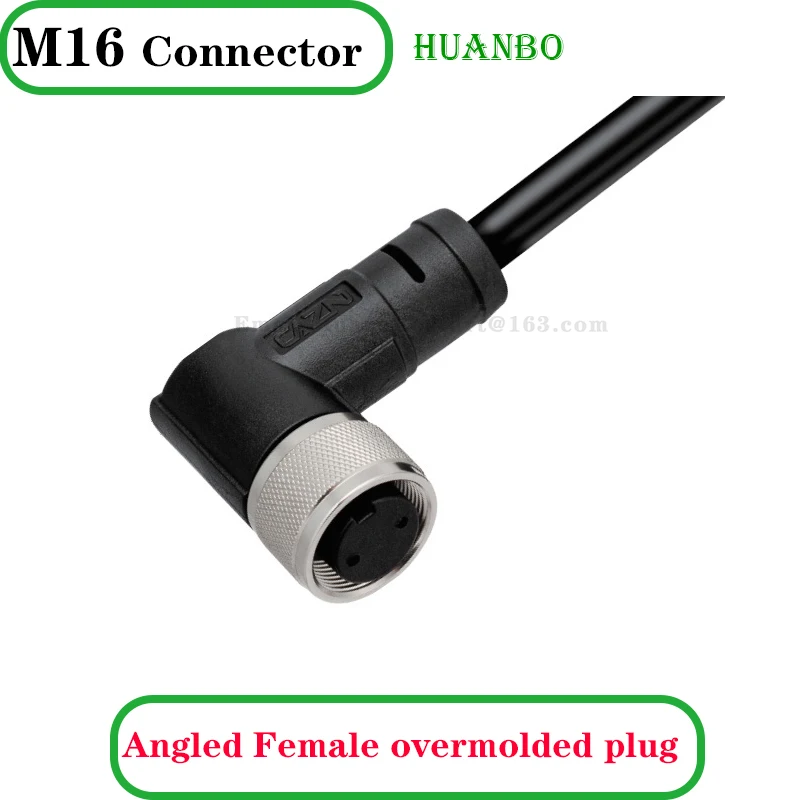 

M16 formed straight bend male and female plug 2 3 4 5 6 7 8 12 14 16 core waterproof IP67 connector cable length 1m 2m 5m