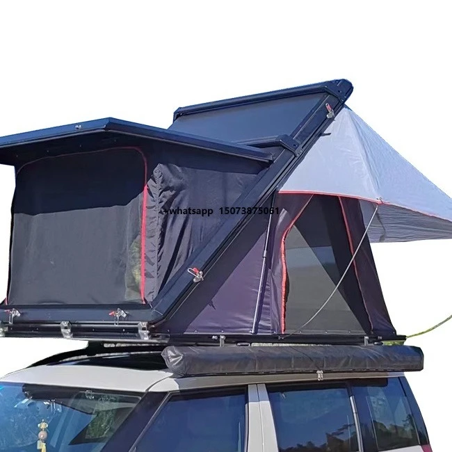 

Car Camping Roof Top Tent Annex Aluminum Hard Shell Light Roof Top Tent 4 Person Car Hardtop Roof Top Tent Triangle