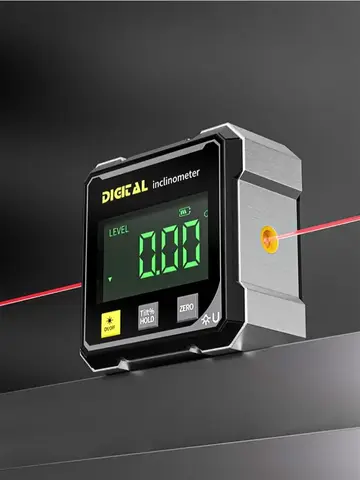 Pocket Digital Level Protractor Inclinometer Professional Digital Display Angle Gauge 360 Degree Magnetic Electronic Level Laser
