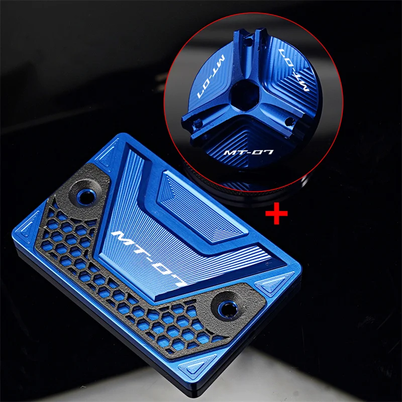 

CNC Motorcycle Accessories For YAMAHA MT07 MT-07 MT 07 FZ07 2015-2025 New Front Rear brake Fluid Reservoir Cover oil filler Cap