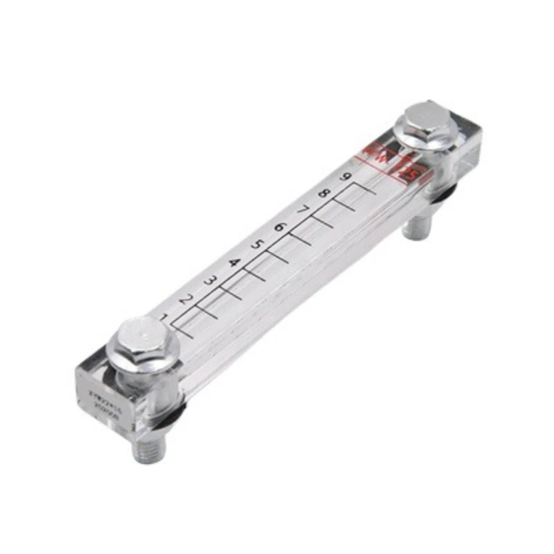 XYW150 Acrylic Oil Level Gauge - Hydraulic Tank Sight Glass with Ruler Markings (150mm Length)